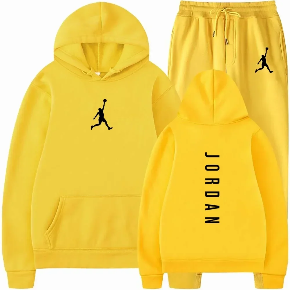 Men's 2025 high-quality sportswear sweatshirt + sweatpants fashionable sportswear sweatshirt set for spring and autumn - Image 4