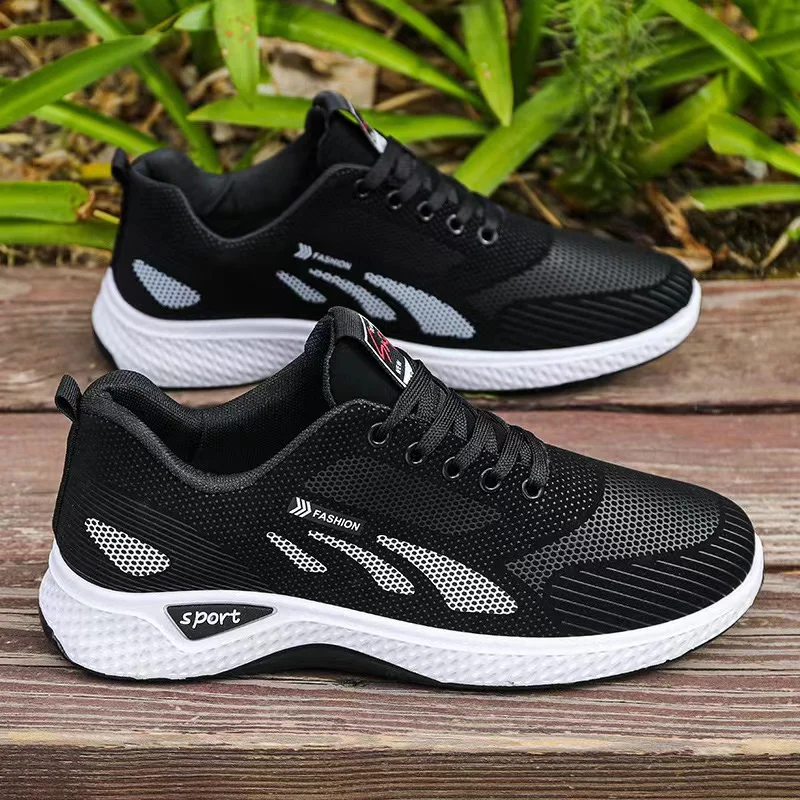 Men's concise mesh breathable lightweight casual sports shoes summer outdoor comfort soft sole running shoes male walk sneakers - Image 4