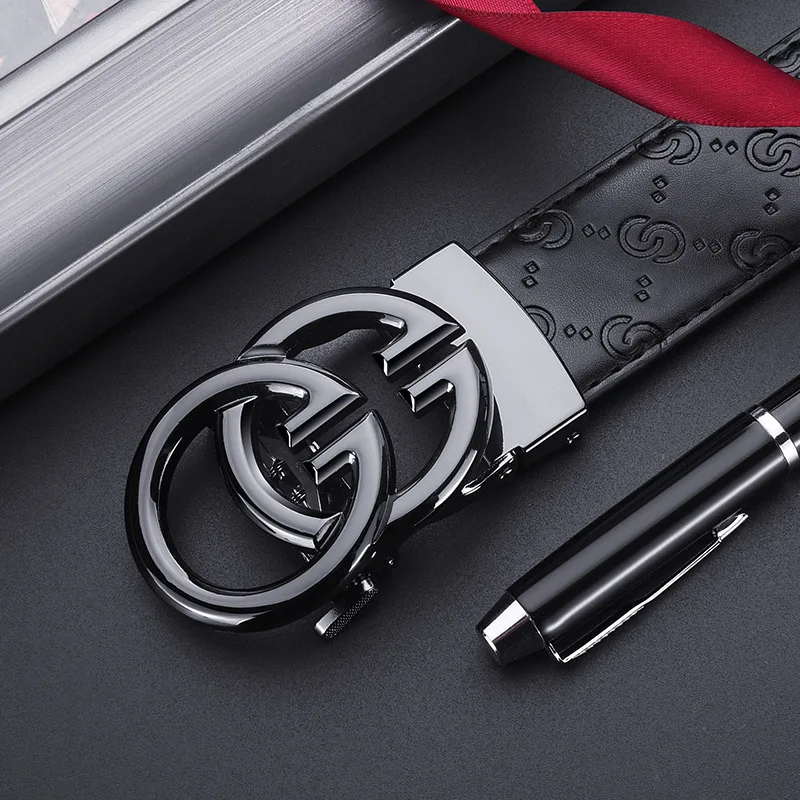 Men's designer belts luxury business belts high quality alloy buckle automatic buckle adjustable - Image 5