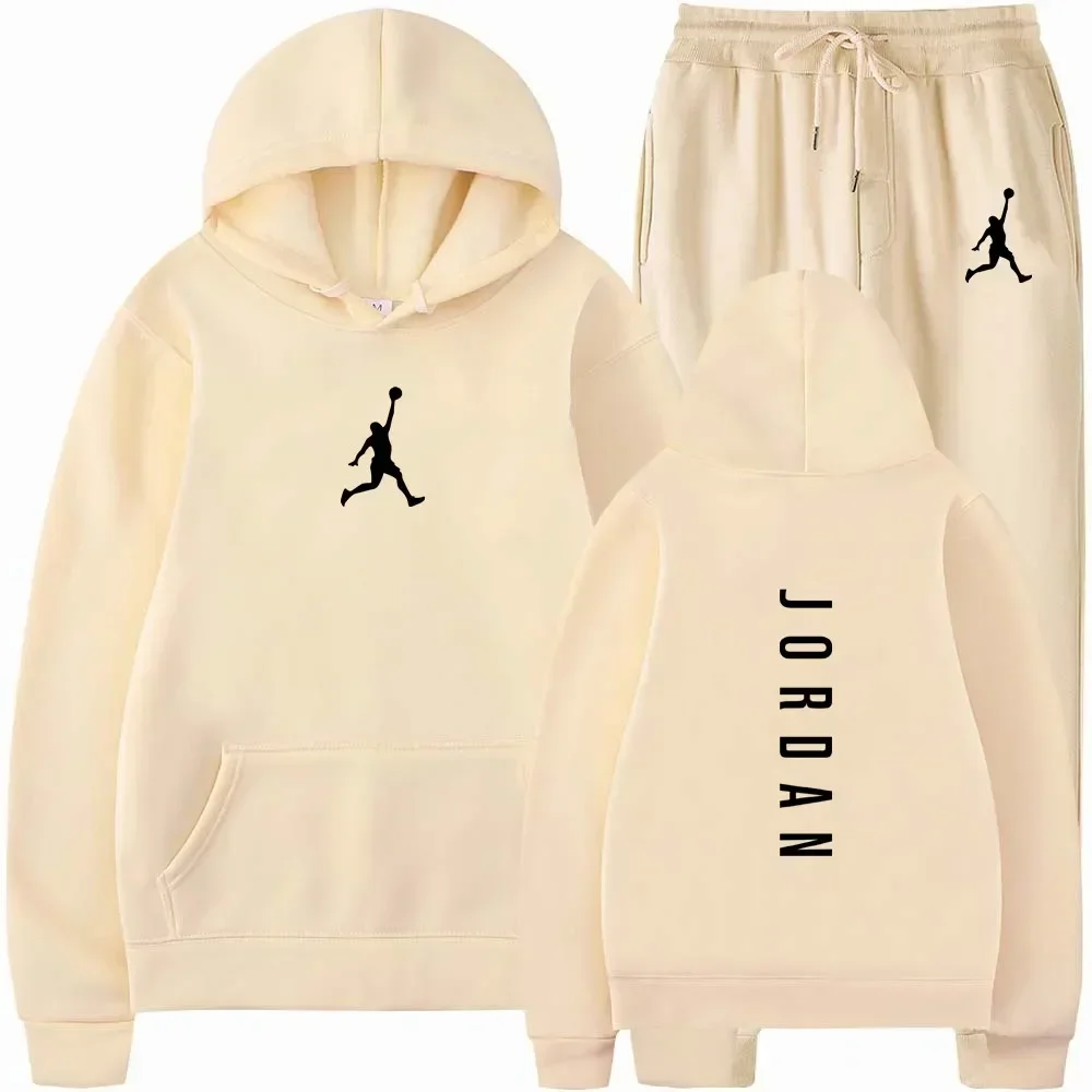 Men's 2025 high-quality sportswear sweatshirt + sweatpants fashionable sportswear sweatshirt set for spring and autumn - Image 5