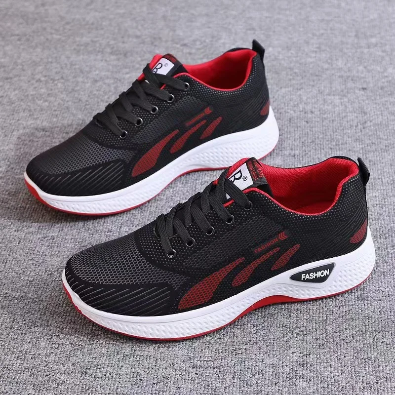 Men's concise mesh breathable lightweight casual sports shoes summer outdoor comfort soft sole running shoes male walk sneakers - Image 5