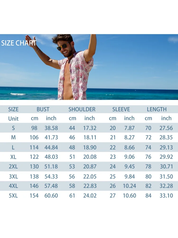 Men's New Hawaiian Short-Sleeved Shirt Shorts Set Summer Daily Travel Shirt Beach Casual Drawstring Shorts Jungle Print Set - Image 6