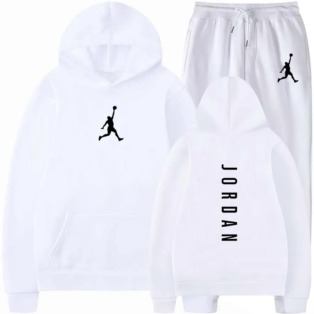 Men's 2025 high-quality sportswear sweatshirt + sweatpants fashionable sportswear sweatshirt set for spring and autumn - Image 3