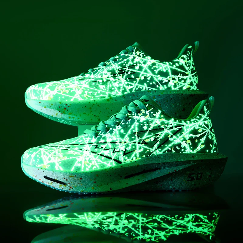 Men's Sneakers Marathon Carbon Plate Air Cushion Sports Walking Shoes Men Trend Breathable Lightweight Women's Athletic Sneakers - Image 3