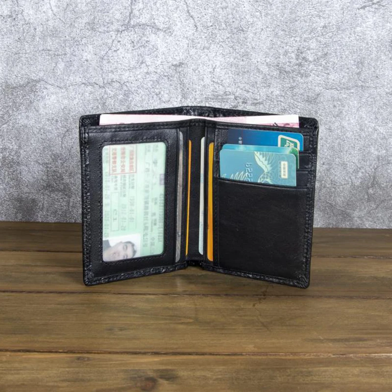High Quality Genuine Leather Short Wallet 3D Dragon Style Card Wallet 2024 Vintage Bifold Small Purse for Man Male Gift Purses - Image 5