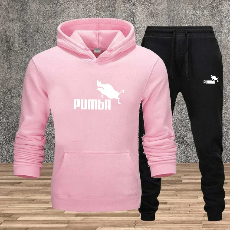 Eco Friendly Mens Tracksuit Retro Print Sweatshirt Sweatpants Set Casual Office Home Sports Wear mens clothes tracksuit men - Image 2