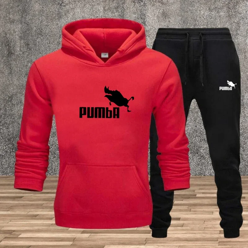 Eco Friendly Mens Tracksuit Retro Print Sweatshirt Sweatpants Set Casual Office Home Sports Wear mens clothes tracksuit men - Image 3