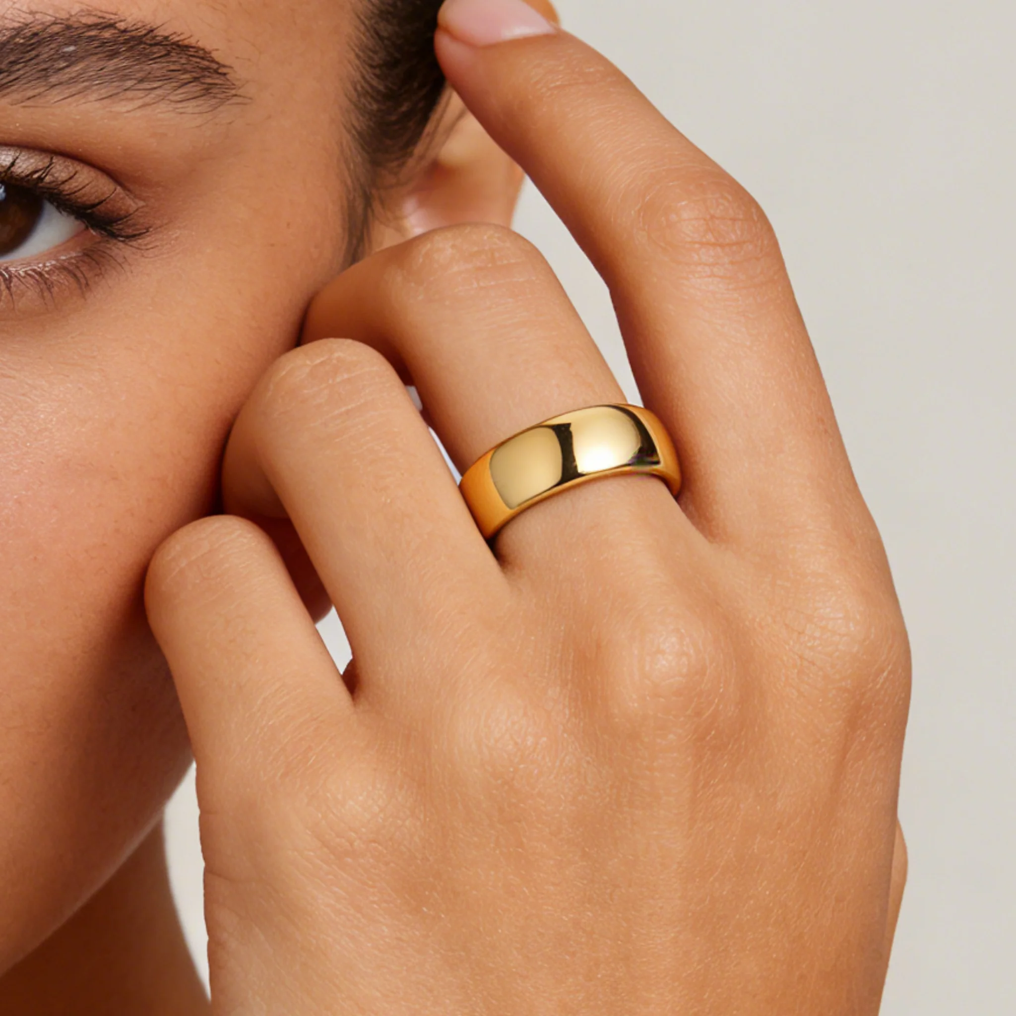 Gold Color Wedding Band Engagement Stainless steel Ring for Women Men US Sizes 4 5 6 7 8 9 10 11 12 13 14 15 Free Shipping - Image 4