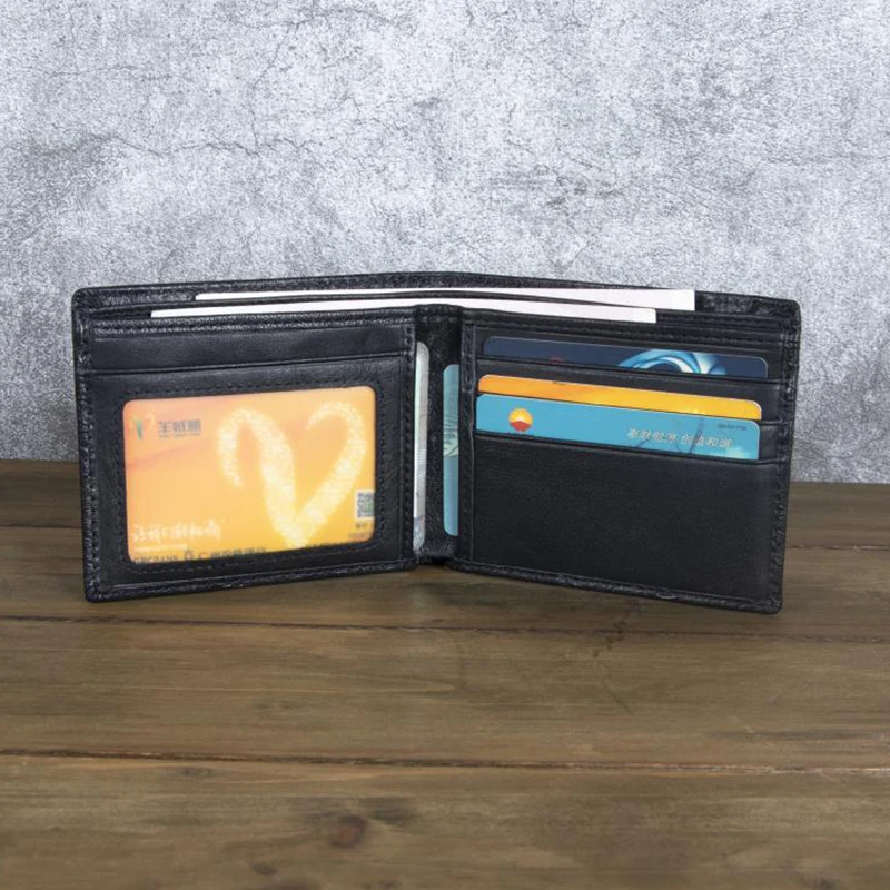 High Quality Genuine Leather Short Wallet 3D Dragon Style Card Wallet 2024 Vintage Bifold Small Purse for Man Male Gift Purses - Image 3